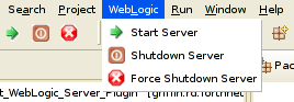 WebLogic Plugin Menu